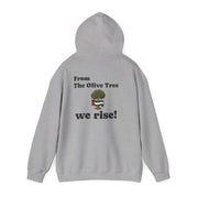 RAO Unisex Hoodie | Resistance Against Oppression Logo with Olive Leaves | Cultural Streetwear, Comfortable Eco-Friendly Fashion