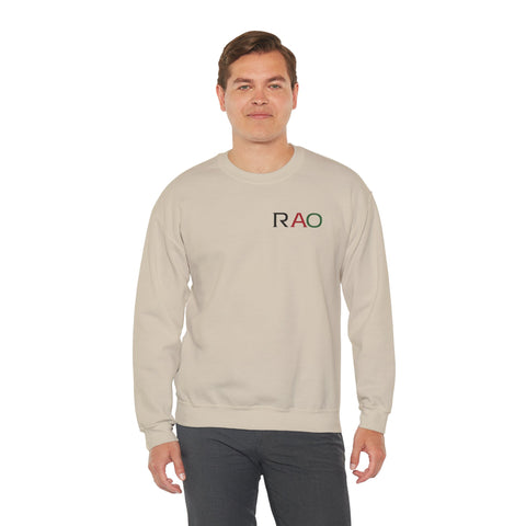 Stylish Unisex Crewneck Sweatshirt with 'RAO' Design, Cozy Casual Wear, Perfect for Everyday, Gifts, Holidays