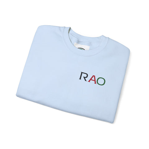 Stylish Unisex Crewneck Sweatshirt with 'RAO' Design, Cozy Casual Wear, Perfect for Everyday, Gifts, Holidays