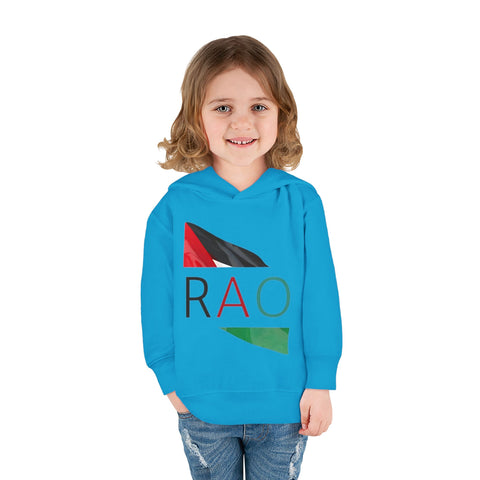 Toddler Fleece Hoodie with RAO Design, Cozy Kids Hoodie, Cute Pullover Sweatshirt, Birthday Gift for Toddlers, Fun Wear for Playtime