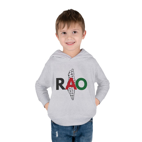 Toddler Fleece Hoodie with RAO Design, Cozy Pullover for Kids, Perfect for Playtime, Gifts, Celebrations, Everyday Wear