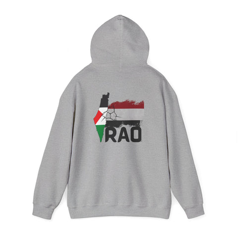 RAO Unity Hoodie: Palestine & Yemen Heavy Blend Hooded Sweatshirt
