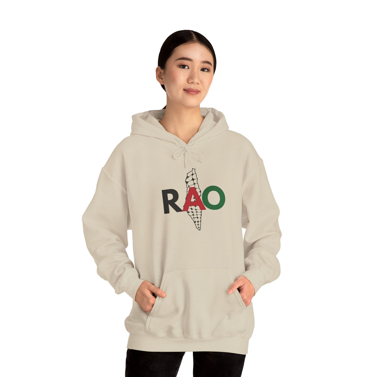 Palestinian Keffiyeh Hoodie – RAO Palestine Map Graphic Unisex Heritage Streetwear