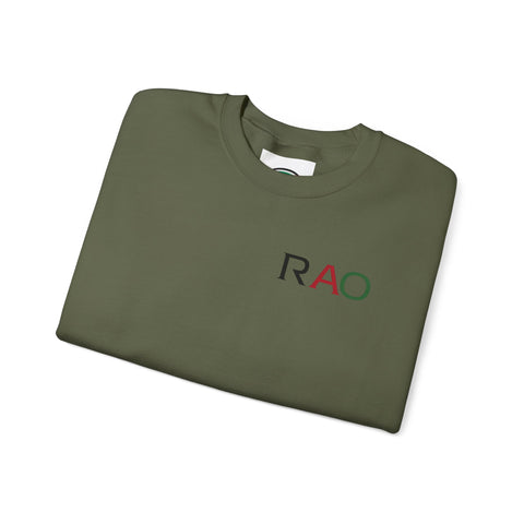 Stylish Unisex Crewneck Sweatshirt with 'RAO' Design, Cozy Casual Wear, Perfect for Everyday, Gifts, Holidays