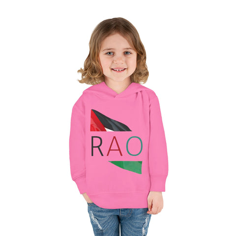 Toddler Fleece Hoodie with RAO Design, Cozy Kids Hoodie, Cute Pullover Sweatshirt, Birthday Gift for Toddlers, Fun Wear for Playtime