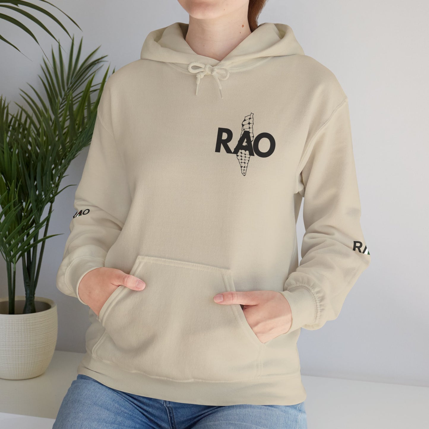 RAO Signature Palestine Hoodie | Premium Olive Branch Pullover | Minimalist Unisex Streetwear