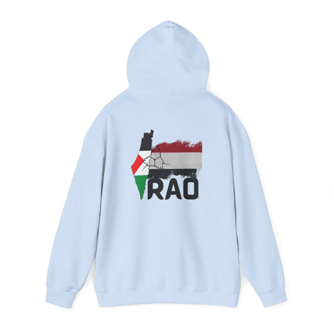 RAO Unity Hoodie: Palestine & Yemen Heavy Blend Hooded Sweatshirt