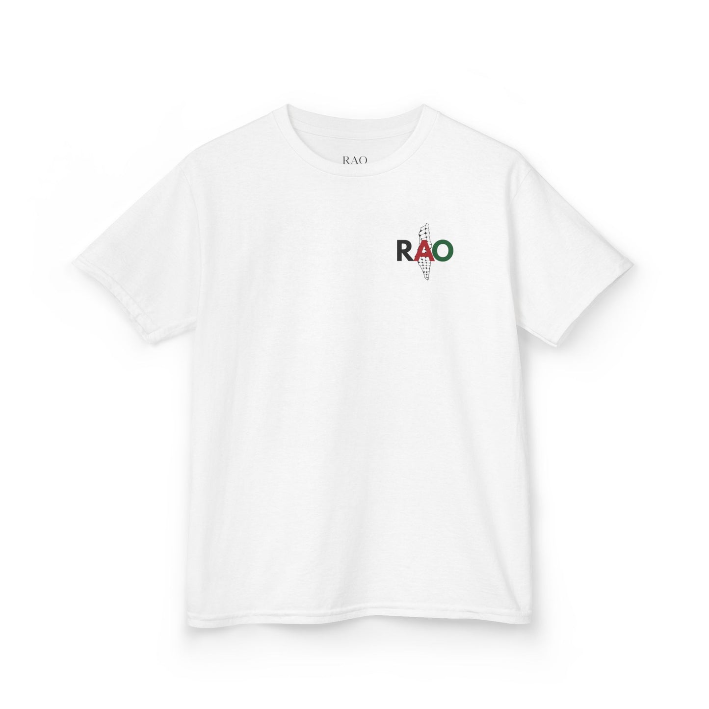 RAO Kids T-Shirt – Minimalist Logo Cotton Tee | Unisex Youth Shirt