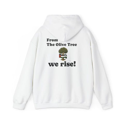 RAO Unisex Hoodie | Resistance Against Oppression Logo with Olive Leaves | Cultural Streetwear, Comfortable Eco-Friendly Fashion