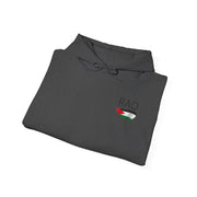 RAO Resistance Against Oppression Unisex Hoodie | Small Logo with Palestinian Flag | Cultural Streetwear, Eco-Friendly & Comfortable Hoodie
