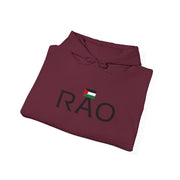 RAO Resistance Against Oppression Unisex Hoodie | Center Chest Design with Horizontal Palestinian Flag & RAO Letters | Bold Streetwear Statement