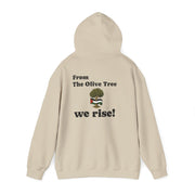 RAO Unisex Hoodie | Resistance Against Oppression Logo with Olive Leaves | Cultural Streetwear, Comfortable Eco-Friendly Fashion