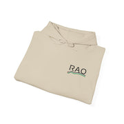 RAO Resistance Against Oppression Unisex Hoodie | Small Left Chest Logo with Palestinian Map & Flag Ribbon | Eco-Friendly Cultural Streetwear