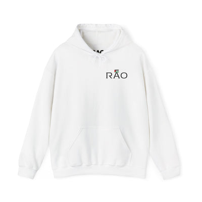 RAO Resistance Against Oppression Unisex Hoodie | Left Chest Logo with Horizontal Palestinian Flag & RAO Letters | Cultural Streetwear, Eco-Friendly Comfort