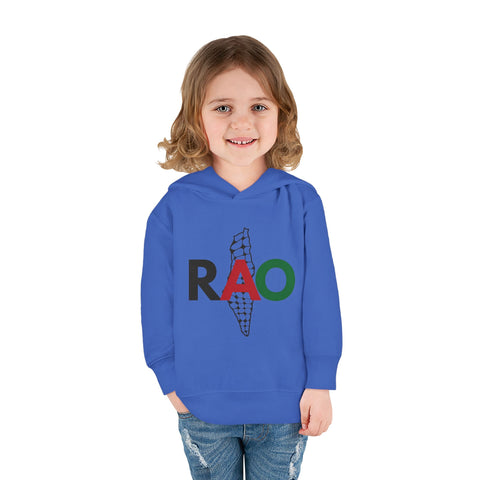 Toddler Fleece Hoodie with RAO Design, Cozy Pullover for Kids, Perfect for Playtime, Gifts, Celebrations, Everyday Wear