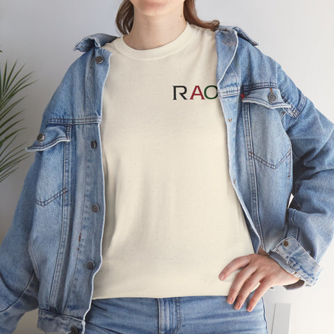 Unisex Cotton Tee - Minimalist RAO Design, Casual Wear, Gift for Him/Her, Birthday, Everyday Fashion, Graphic Tee