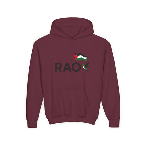 Palestinian Pride Youth Hoodie, Statement Sweatshirt, Gift for Activists, Casual Wear, Comfortable Streetwear, Cultural Expression