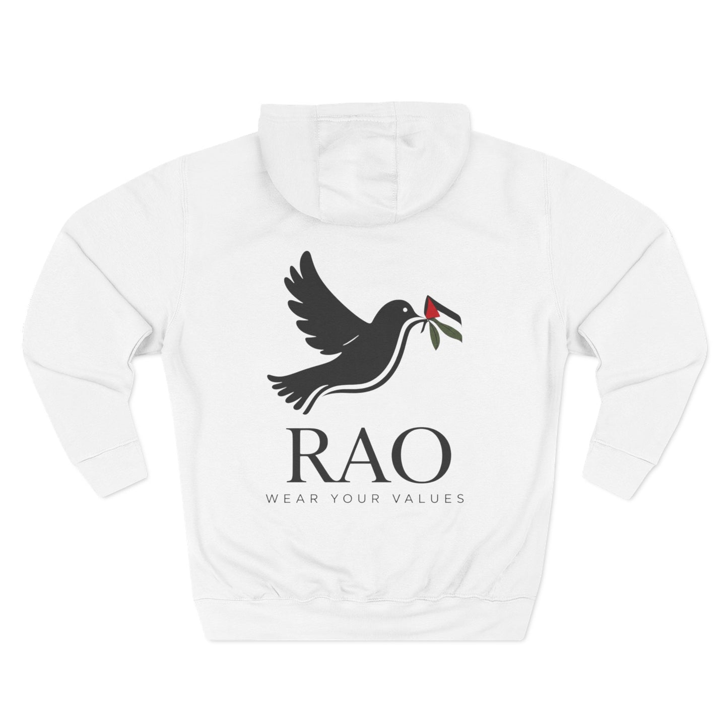 Palestine Peace Dove Hoodie – RAO Logo Unisex Streetwear | RAO