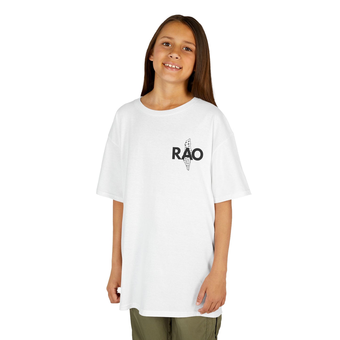 Kids T‑Shirt — 'RAO' Palestine Map Cone Logo Tee