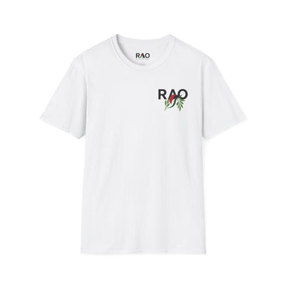Stylish Unisex Softstyle T-Shirt, Floral RAO Print Tee, Casual Wear, Gift for Him/Her, Summer Fashion, Everyday Comfort