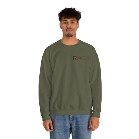 Stylish Unisex Crewneck Sweatshirt with 'RAO' Design, Cozy Casual Wear, Perfect for Everyday, Gifts, Holidays