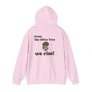 RAO Unisex Hoodie | Resistance Against Oppression Logo with Olive Leaves | Cultural Streetwear, Comfortable Eco-Friendly Fashion