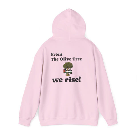 RAO Unisex Hoodie | Resistance Against Oppression Logo with Olive Leaves | Cultural Streetwear, Comfortable Eco-Friendly Fashion