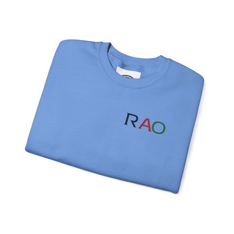 Stylish Unisex Crewneck Sweatshirt with 'RAO' Design, Cozy Casual Wear, Perfect for Everyday, Gifts, Holidays