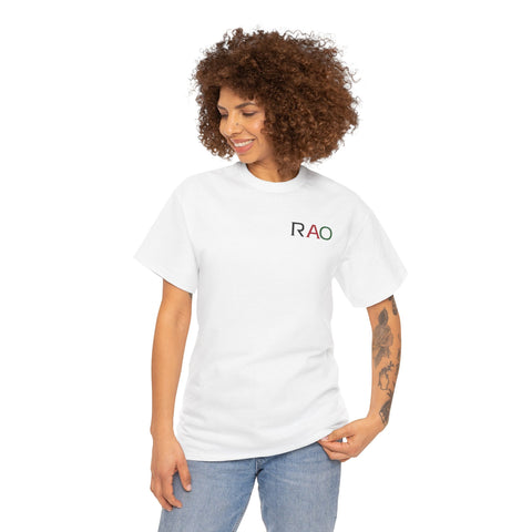 Unisex Cotton Tee - Minimalist RAO Design, Casual Wear, Gift for Him/Her, Birthday, Everyday Fashion, Graphic Tee
