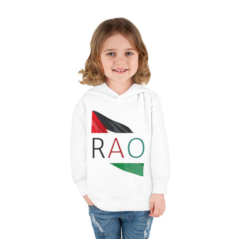 Toddler Fleece Hoodie with RAO Design, Cozy Kids Hoodie, Cute Pullover Sweatshirt, Birthday Gift for Toddlers, Fun Wear for Playtime