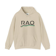 RAO Resistance Against Oppression Unisex Hoodie | Black RAO Letters with Palestinian Map & Flag Ribbon | Cultural Streetwear, Eco-Friendly Hoodie