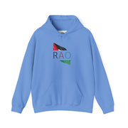 Stylish Unisex Hooded Sweatshirt with RAO Graphic, Cozy Pullover, Casual Gift, Streetwear, Everyday Wear, Unique Design