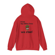 RAO Unisex Hoodie | Resistance Against Oppression Logo with Olive Leaves | Cultural Streetwear, Comfortable Eco-Friendly Fashion