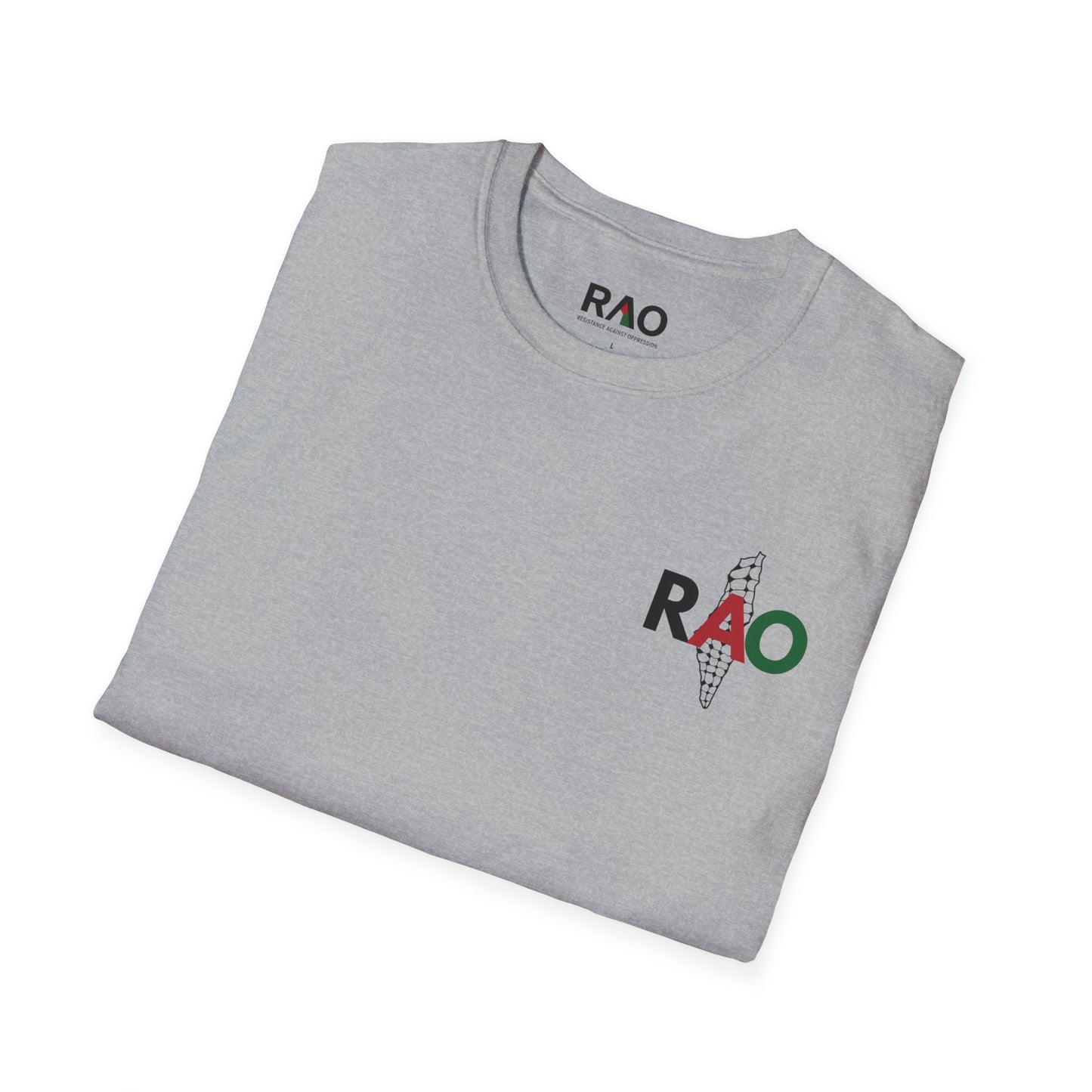 Palestine Map T-Shirt | Palestine Flag RAO Logo Tee
